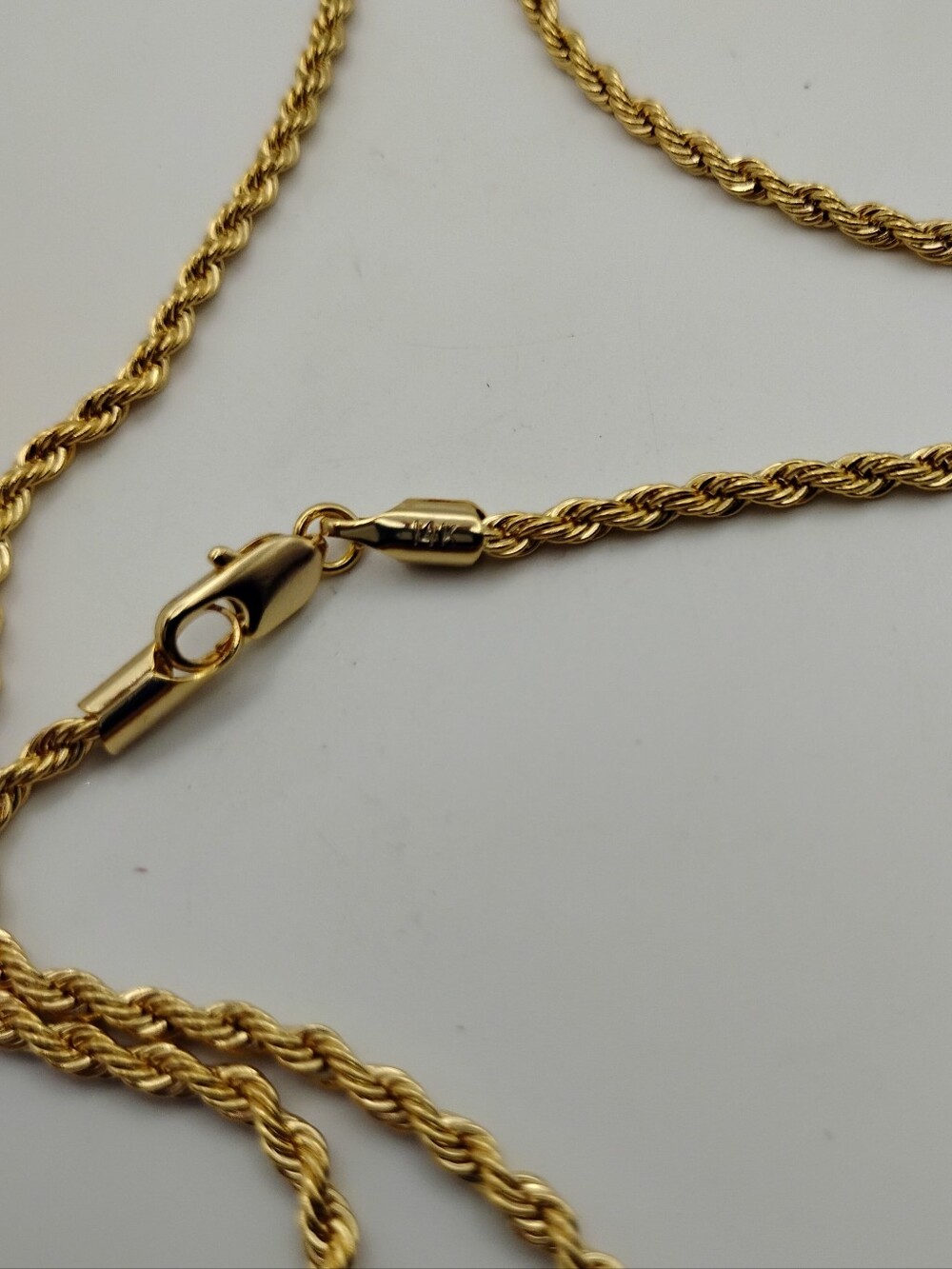 Gucci Gold Heart Pendant On A 14K Gold Rope Necklace with Pink&Clear Crystals - Picture 4 of 4